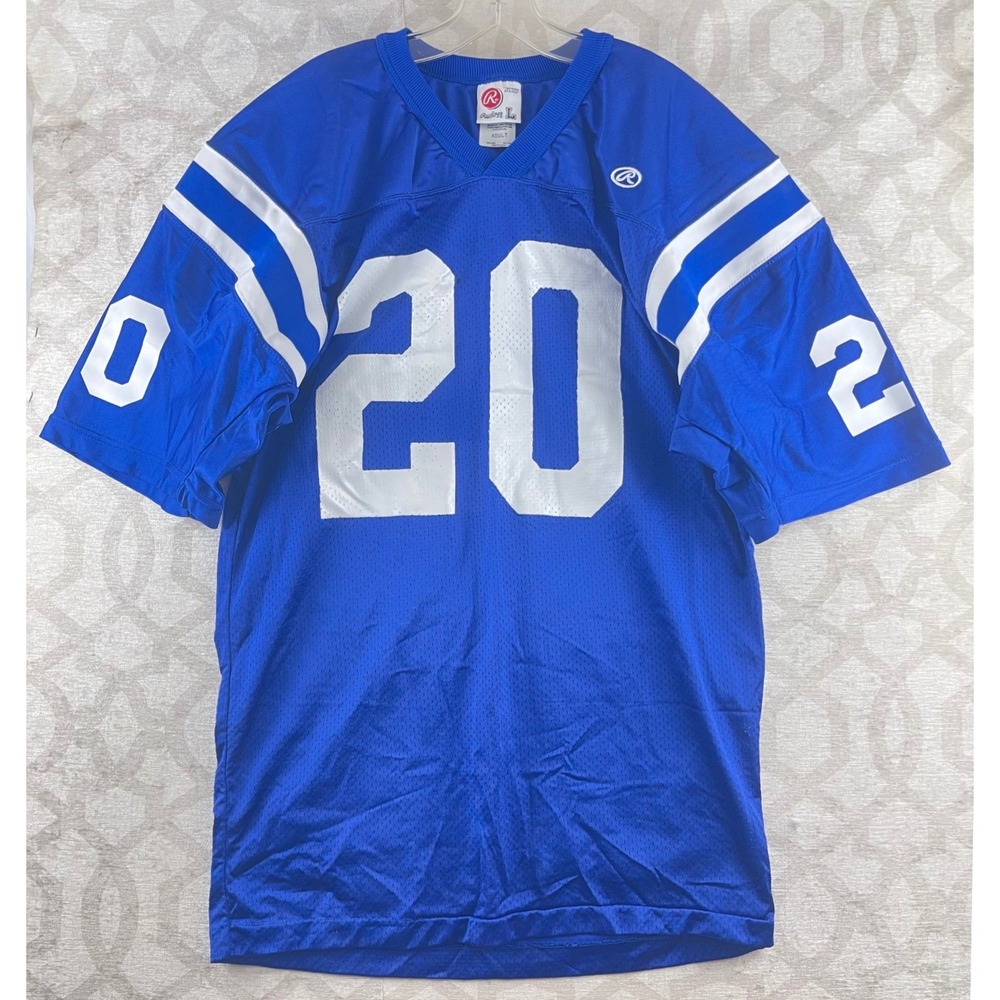 Rawlings‎ Vintage Football Jersey Mens Large Blue Mesh Number 20 Made in USA